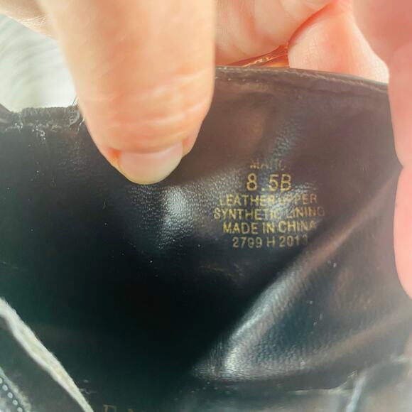 Lauren Ralph Lauren Marcy Black Leather Heeled Ankle‎ Boots Size 8.5B - Picture 6 of 10